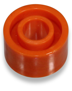 Roller plastic orange for support for collapsible perch